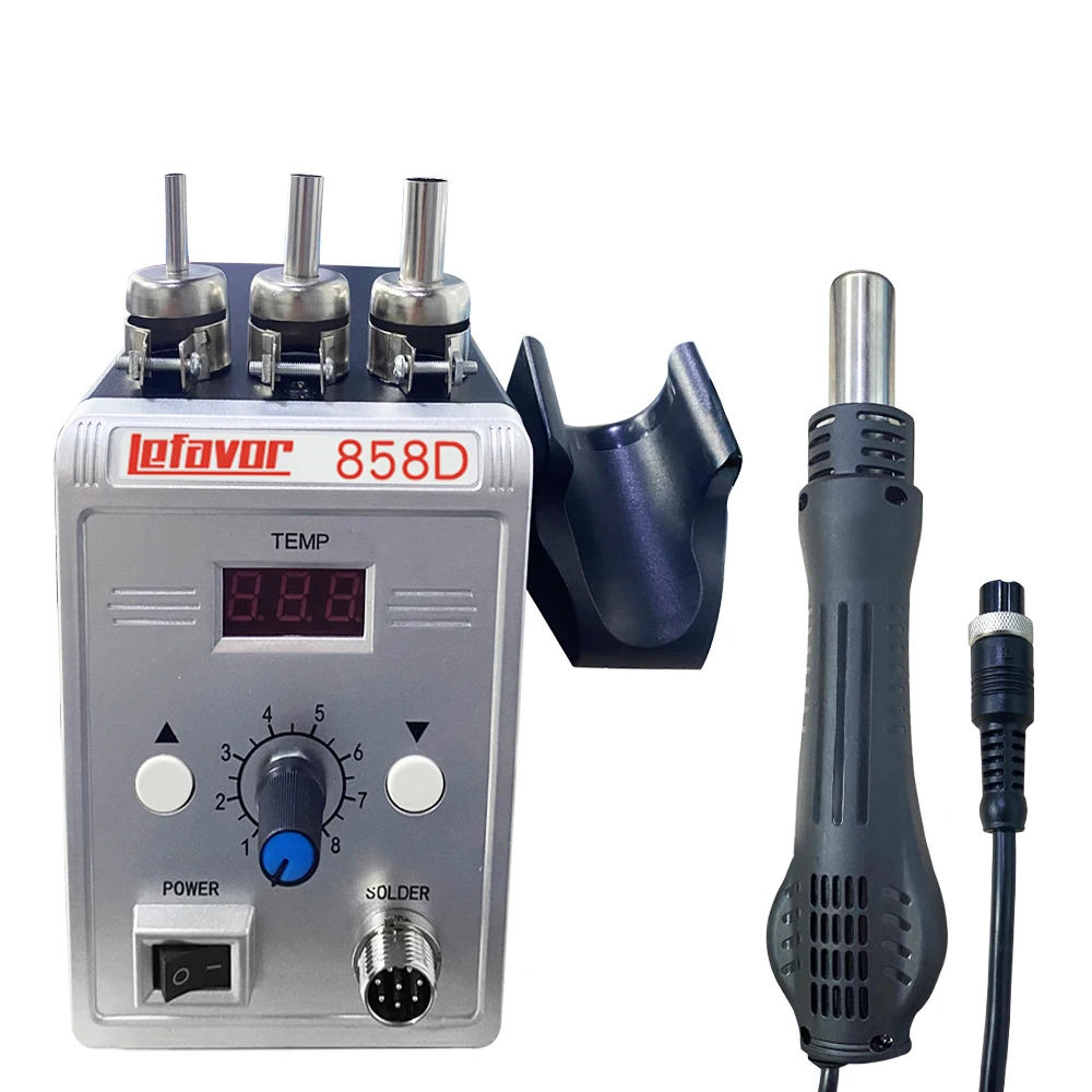 

700W 858D 2 In 1 Soldering Station Hot Air Gun 110V 220V BGA Rework SMD SMT Welding Repair Tool Heat Gun LED Digital Solder