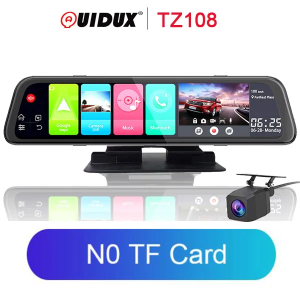 QUIDUX 1" ips 4G ADAS Автомобильная камера на приборной панели Android 8,1 gps навигация автомобильный видеорегистратор 2G ram 32G rom FHD 1080P видеорегистратор с двумя объективами - Название цвета: No