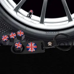 Универсальный автомобильный воздушный клапан для шин, пылезащитный колпачок, автомобильный аксессуар с флагом Великобритании