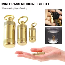 

Mini Pill Box Keychain Waterproof Portable Pocket Pill Case Container Medicine Bottle for Outdoor Travel Camping Emergency