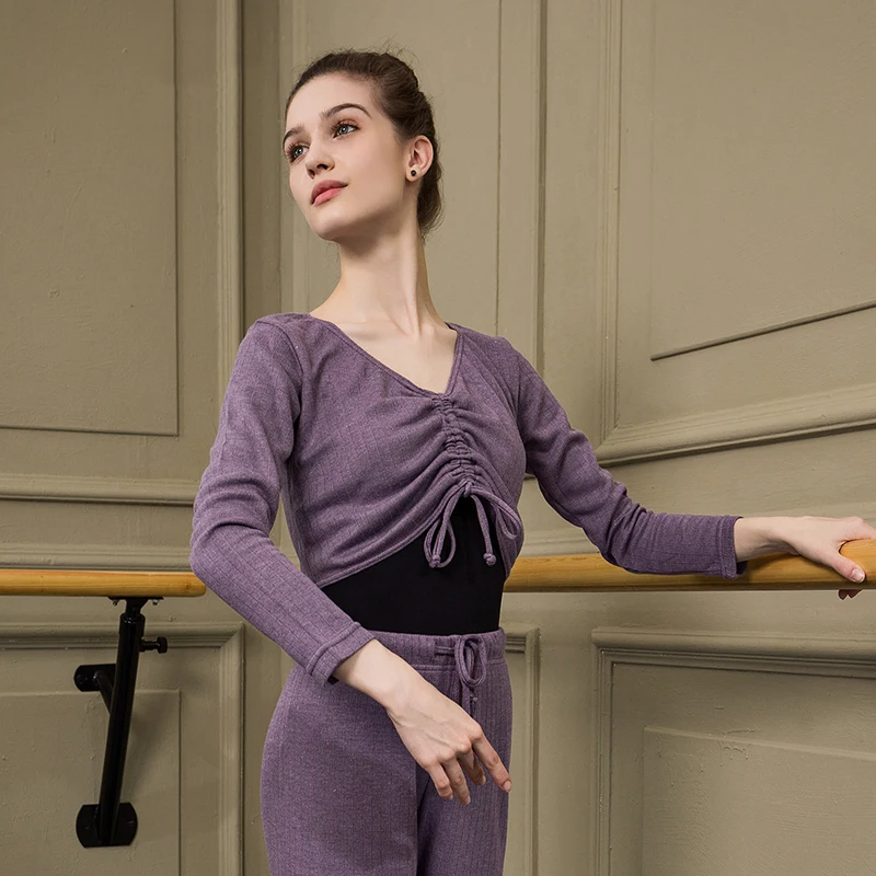 

Soft Ballet Dance Top For Adult Ballerina Clothes Ballet Tutu Practice Wear Classical Dance Costume Fall Dancer Outfit JL2322