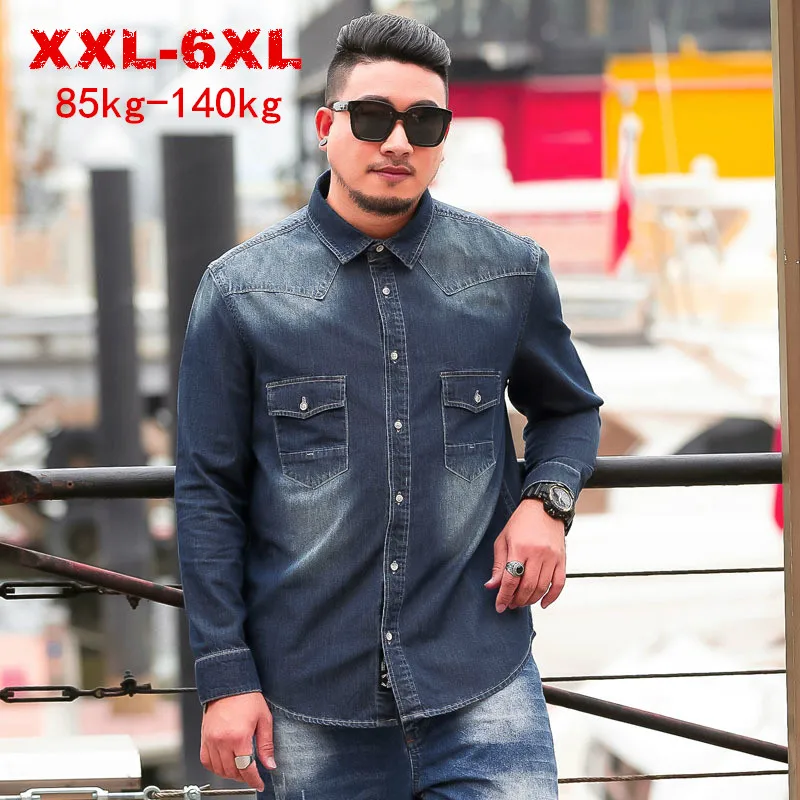 5xl denim shirt
