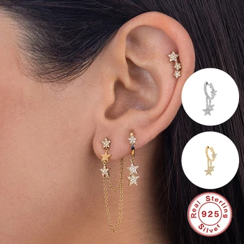 

MARY Fashion Earring Exquisite Jewelry 100% 925 Sterling Silver Hoop Earrings For Women Pendientes Birthday Present brinco
