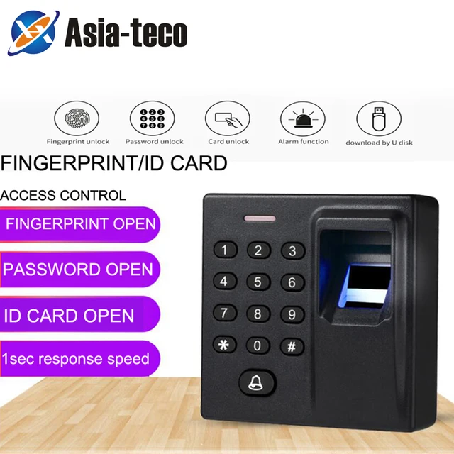Mini Biometric Fingerprint Access Control Standalone Door Controller Keypad Finger and RFID Card Door Entry Lock 1