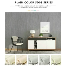 Non-woven 3D Wallpaper Stripes Plain Color Non-self-adhesive Bedroom Living Room Home Hotel Decoration Wall Stickers 9.5m Roll