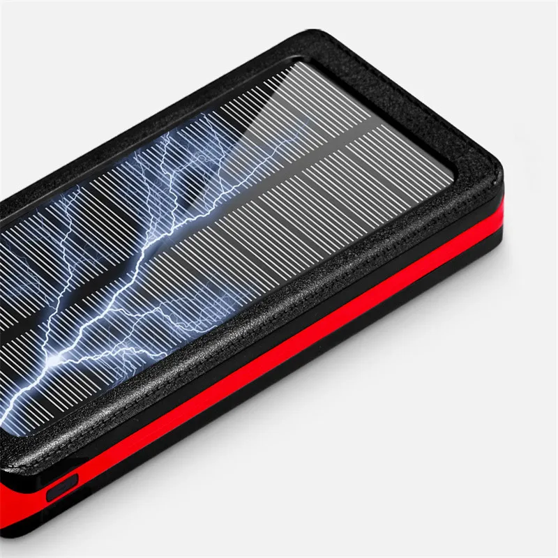 80000mAh Solar Power Bank Portable Charger External Battery LED Light 4USB Fast Charging Powerbank for Xiaomi Iphone Samsung fast charging power bank