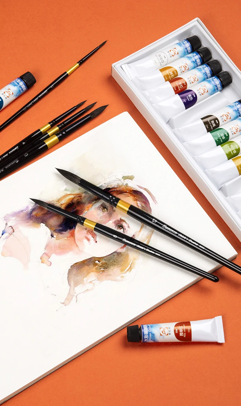 Lot De Pinceaux Peinture 8 Pinceaux Pébéo Acrylique, Aquarelle