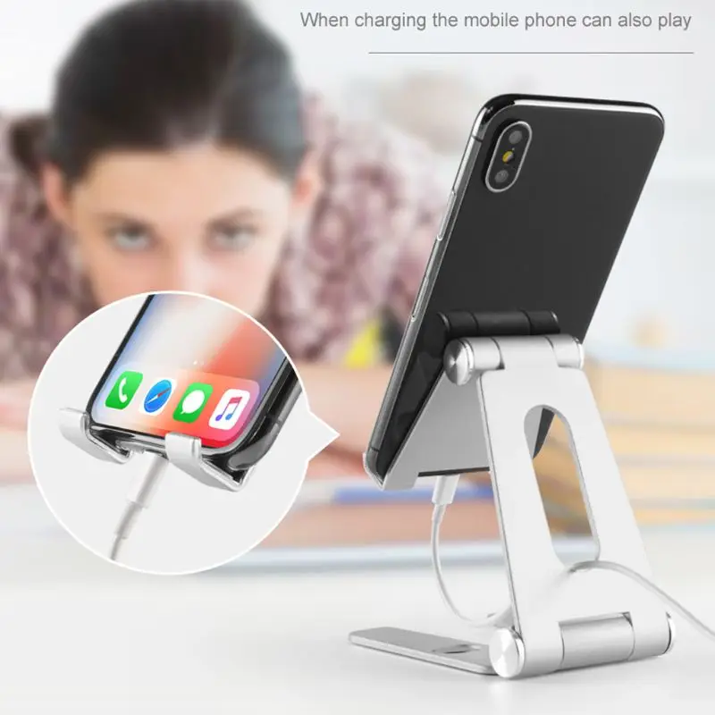  Aluminum Adjustable Foldable Stand Holder Cradle Mount for Smartphone Tablet PC