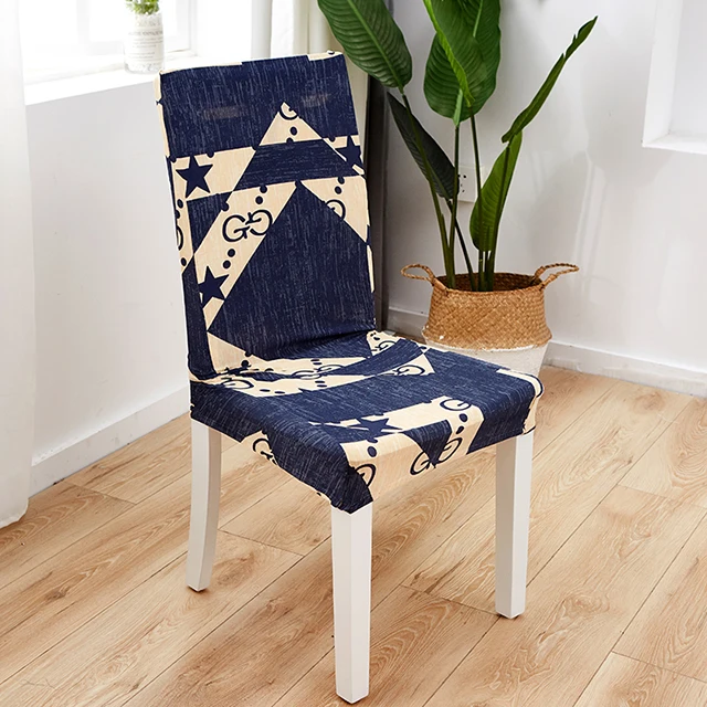 Новинка, съемный чехол на стул с цветочным принтом, большой эластичный чехол, современный чехол для сидений на кухне чехлы на кресла стрейч для банкета - Цвет: 17