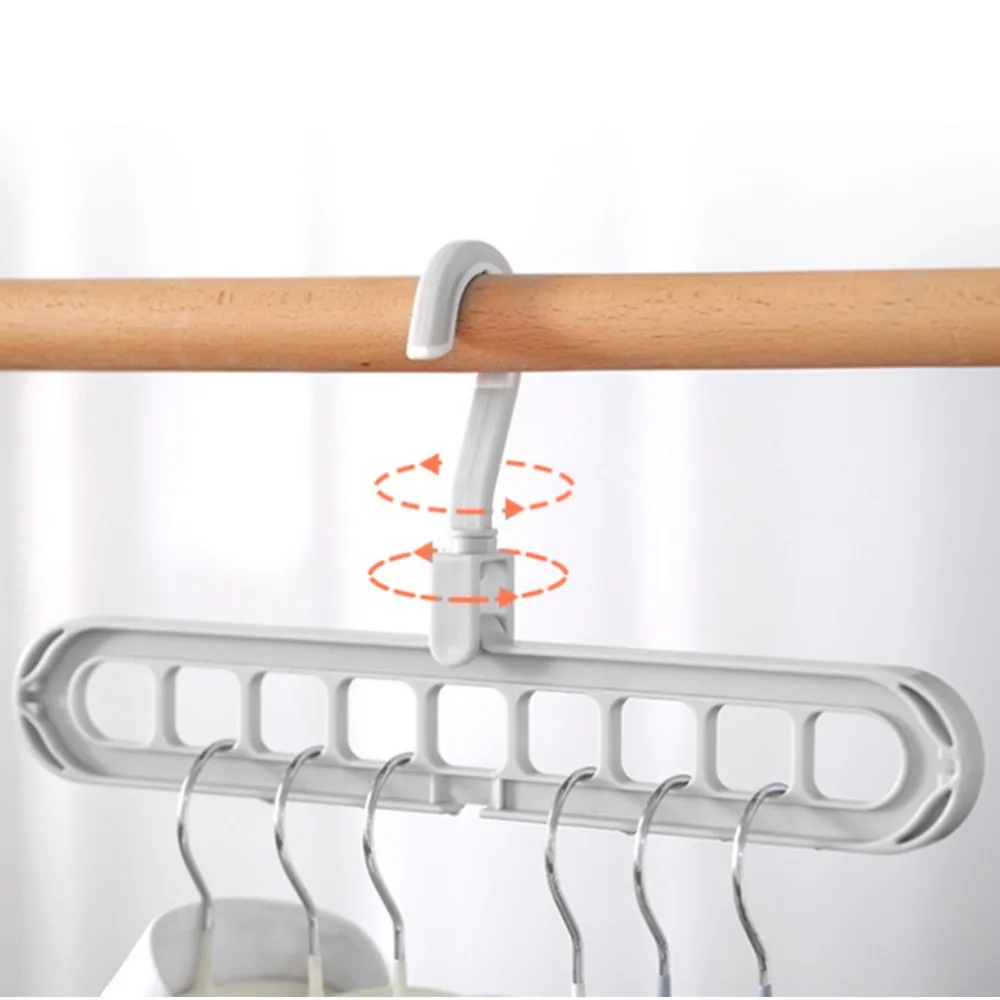 Nordic Portable Space Saving Hanger Magic Clothes Multi-Functional Hangers 9 Hole Space Saving Hanger Magic Hanger