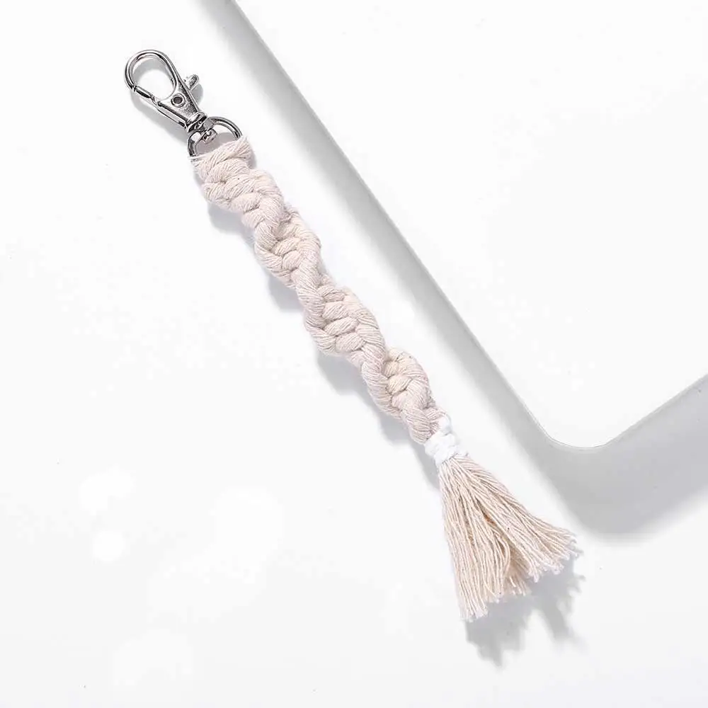 7 Girlgo, брелок с кисточкой макраме для женщин, Boho, ручная работа, Fiberlove, брелок для ключей, сумка макраме, подвеска в автомобиль, ювелирное изделие, подарки - Цвет: 7