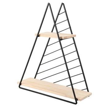 

Iron Wall Decoration Rack Triple-cornered Shelf Living Room Bedroom Wall-Mounted Storage Rack Organization Ornament 1