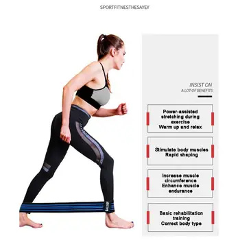 

Squat Resistance Belt Elastic Hip Band Yoga Resistance Band Fitness Legs Band High Quality Anti-Slip Anti-Fall