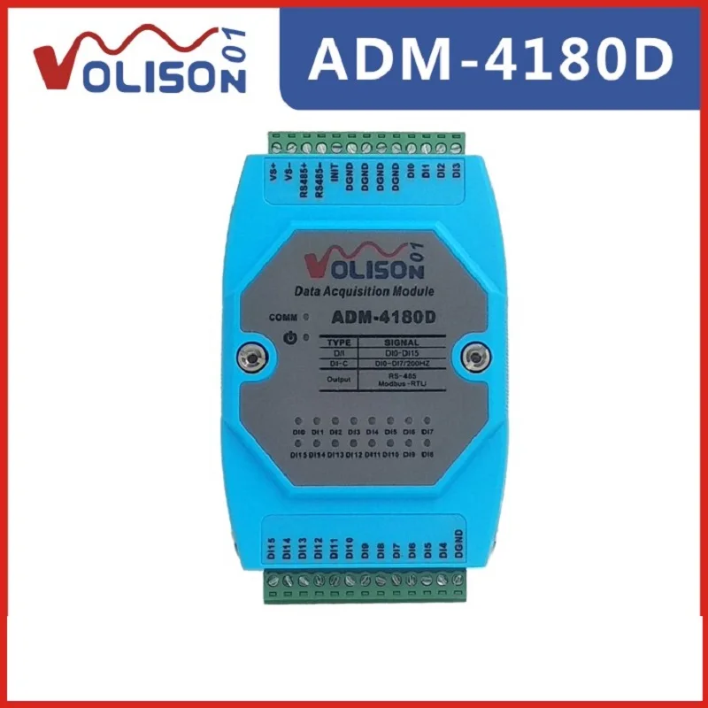 

ADM-4180D 16DI isolated digital / 16-channel switching acquisition module MODBUS-RTU RS485 communication