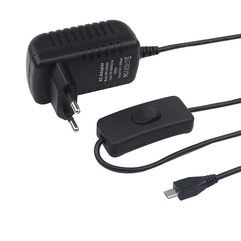 5V 3A Raspberry Pi 3 Model B+ Power Supply Micro USB Port Power Adapter AC Switch EU UK AU US Plug Charger for Raspberry Pi 3B power adapter