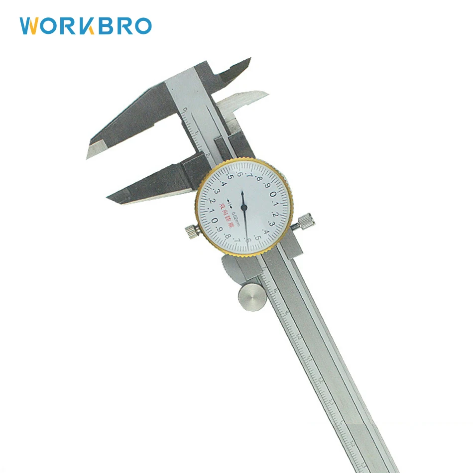 

Dial Caliper 6"/150MM Shock-proof High Precision Vernier Caliper Dial Caliper 0-150 0-200 0-300mm Metric Measuring Tool