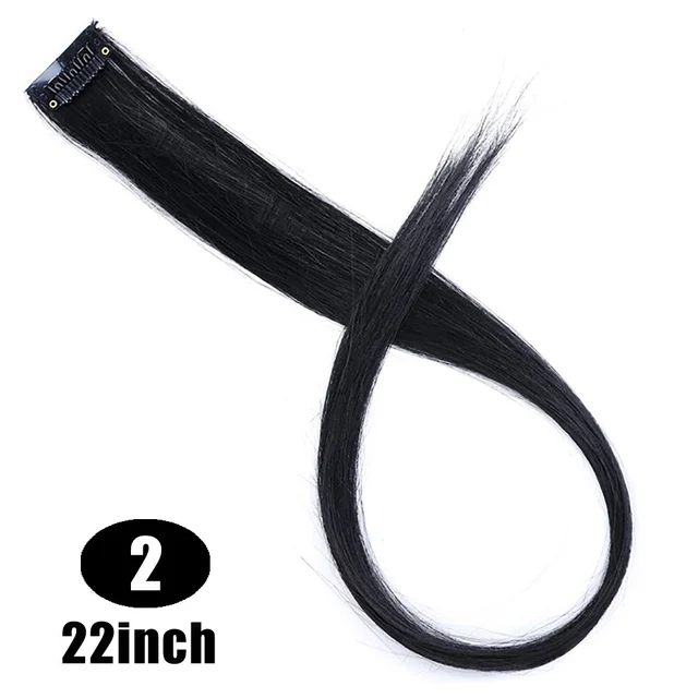 Lupu Rainbow Highlighted Synthetic Hair Girl One Chip In Hair Extension Hairpin Long Straight Hair Clip For Hair False Hair 2