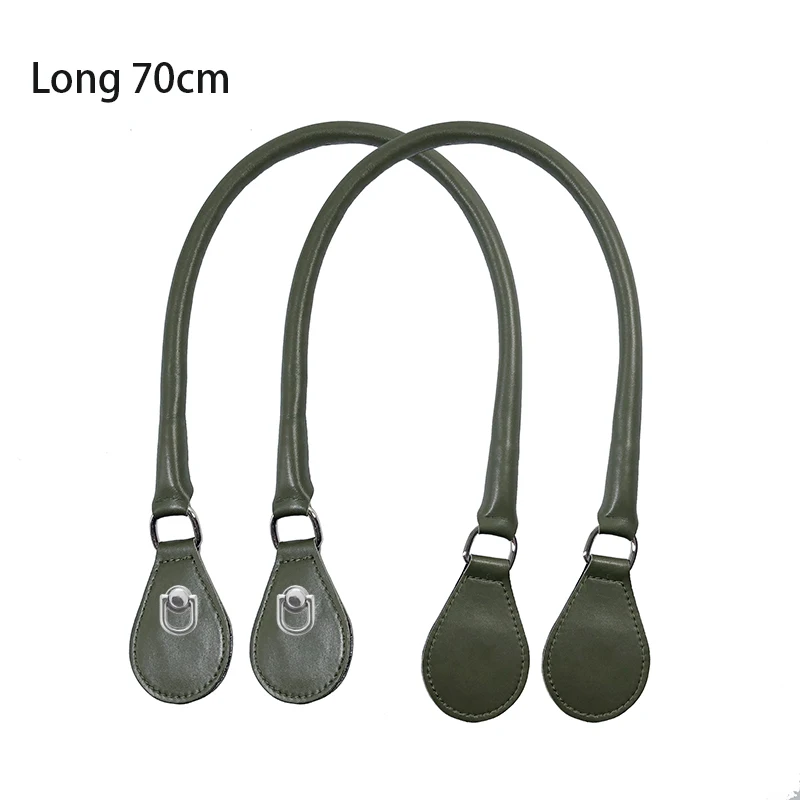 2021 New Leather Round Belt Handle with D Buckle Drops for City Chic Obag Basket Bucket Classic Mini Women Handbag O Bag 