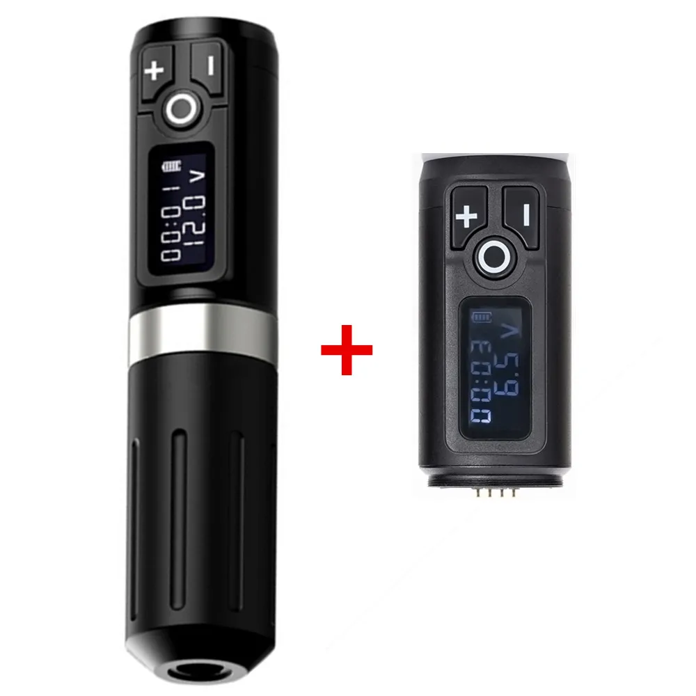 Professional Wireless Tattoo Pen Machine Portable Strong Coreless Motor Rechargeable LCD LED Battery Power Equipment Supply | Красота и