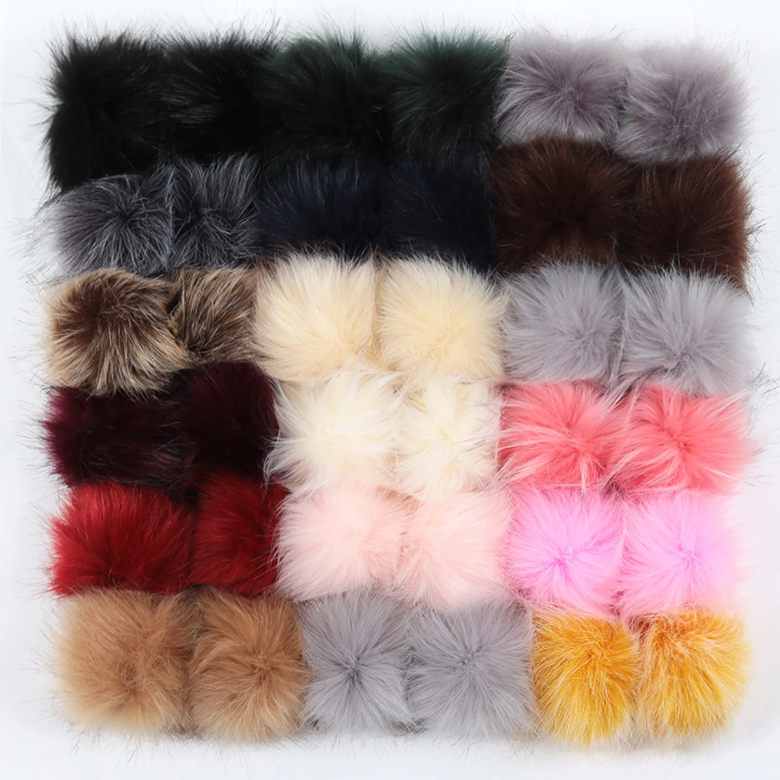 12pc Coloful 10cm False Hairball Hat 