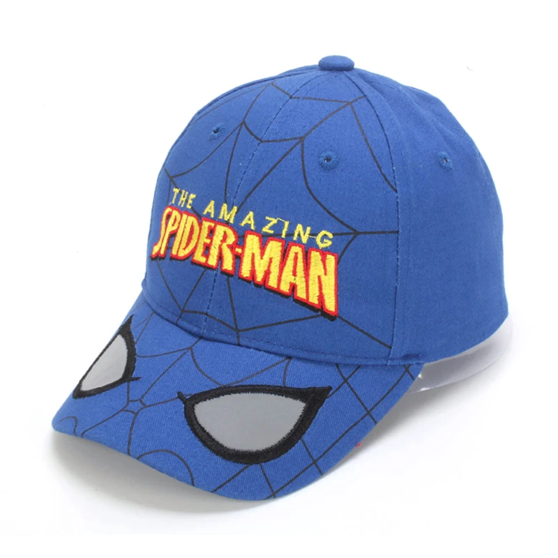 Кепка Человека-паука, хлопковая детская бейсболка с рисунком, SPIDER-MAN шапки для маленьких мальчиков и девочек, детская хип-хоп кепка, детская бейсболка