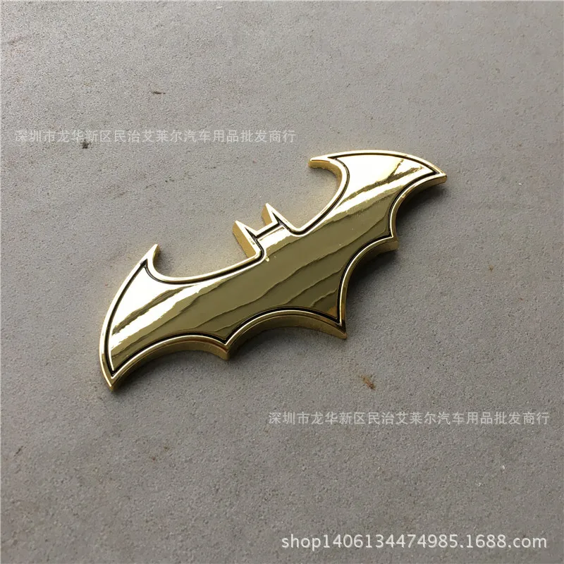 Large Size Metal Cool Bat Car Logo Modified Car Stickers Tail Tag Machine Cover Standard Side Label Bat Man