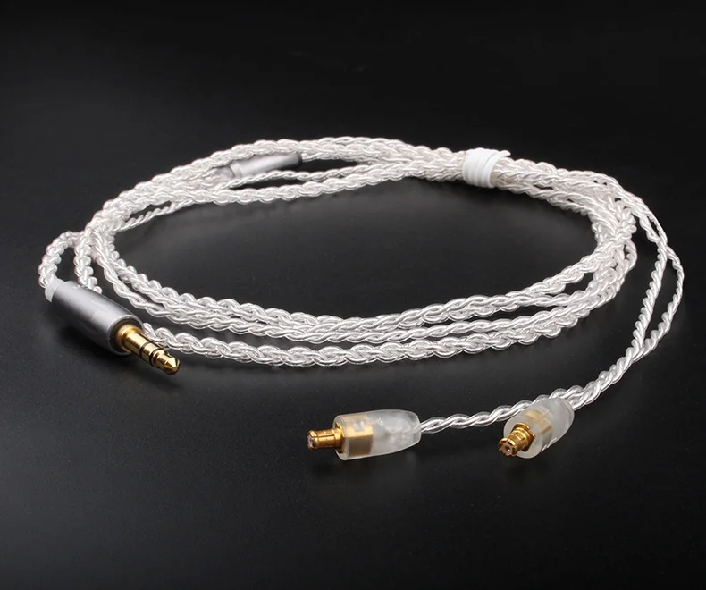 Кабель для телефона TRN Eerphone A2 посеребренный кабель 3 5 мм гарнитура 0 75 78 MMCX PIN ZST V30 ZS4