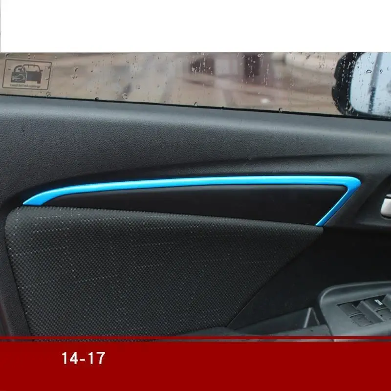 Хромированные автомобильные накладки для окон автомобиля, автомобильные накладки с яркими блестками, защитные накладки для Honda Fit, 14, 15, 16, 17, 18, 19 - Название цвета: Version K