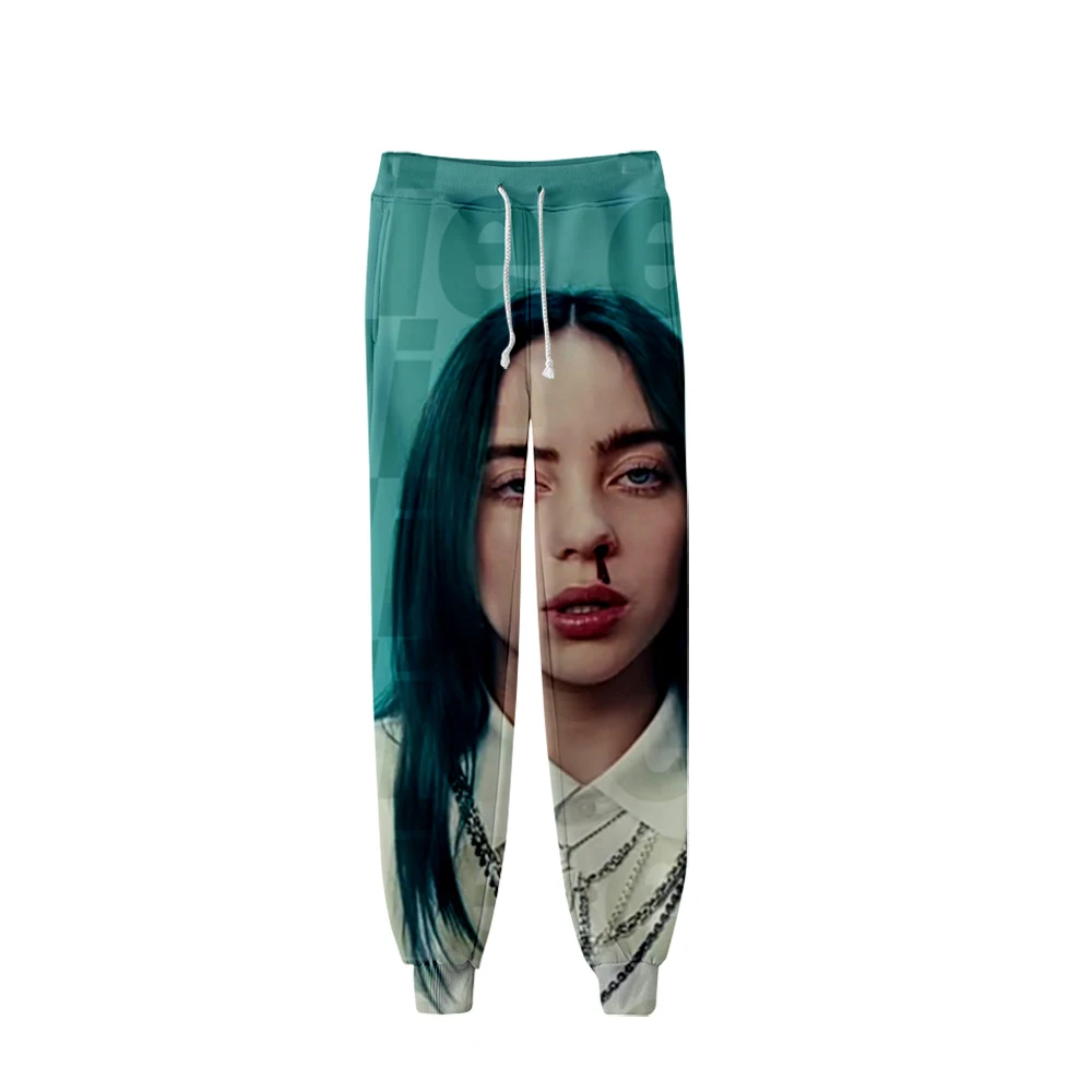 Billie EIlish 3D Брюки Женская/Мужская мода хип-хоп повседневные брюки 3D печать Billie EIlish global Новые популярные штаны