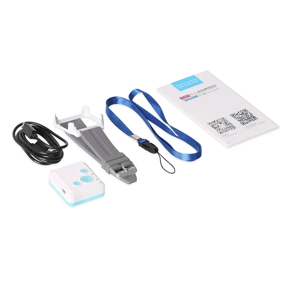 Prazata мини gps трекер дети Дети RF-V16 бесручные разговора 2G GSM gps-определитель местоположения длительное время ожидания SOS Вызов голосового монитора бесплатное веб-приложение - Цвет: Blue no Box