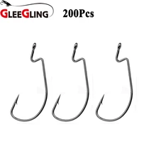 GLEEGLING 200 шт. бронзовых морских рыболовных крючков 1/0 2/0 3/0 4/0 5/0 Рыбалка Шестерни высокое Сталь углерода бас-гитара с зазубринами рукоятки бронзовых морских рыболовных крючков для соленой воды