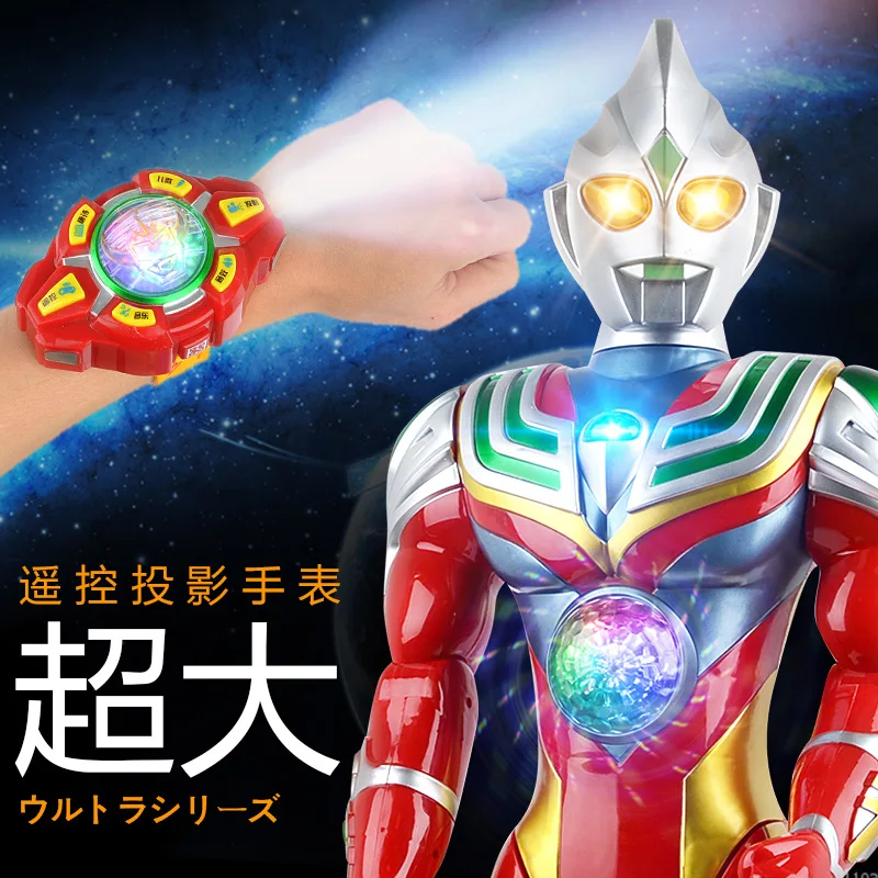 

Large Size Tiga Taylor Ott Warriors Electric Shining Sound Making Superman Toy Children Anime Model Toy