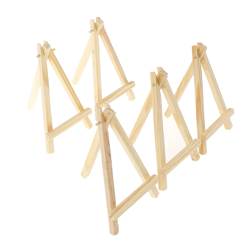 5pcs Wooden Artist Easel Wedding Table Number Place Name Card Photos Stand Display Holder DIY Party Table Tools