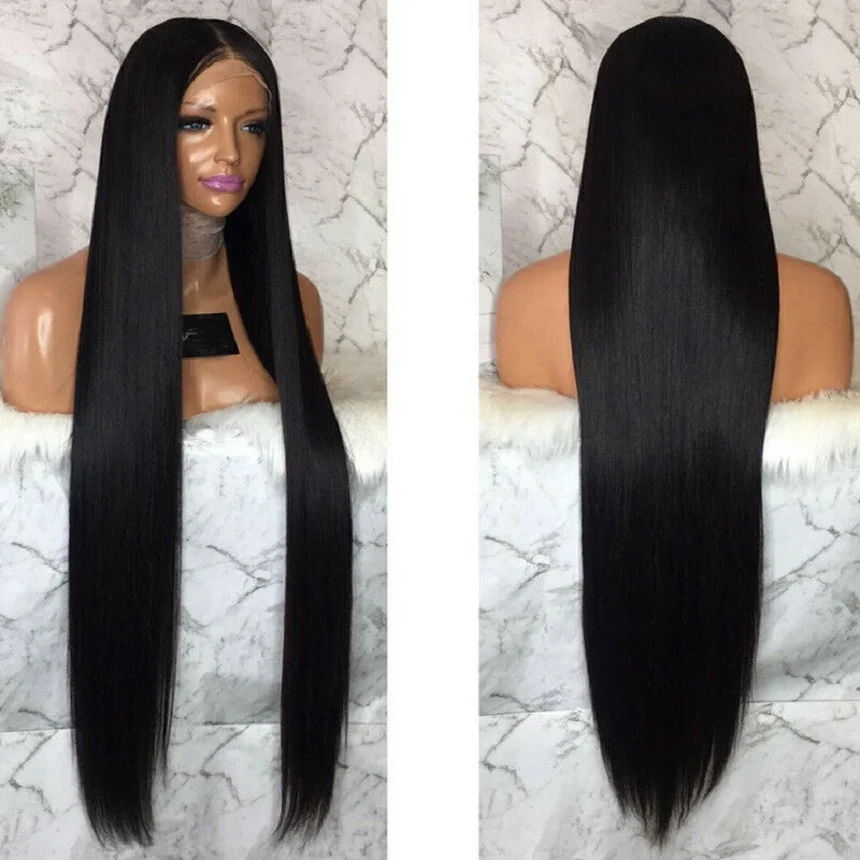 KING BRILLIANT 5X5 Silk Base Lace Front Wig Long Brazilian Silky Straight Human Hair Wig For Women