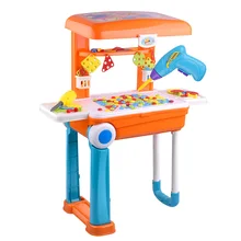 135 шт. детей Пластик ремонт верстак комплект притворяться инструментов складной чемодан развивающие игрушки ролевые игры инструмент игрушки для мальчиков