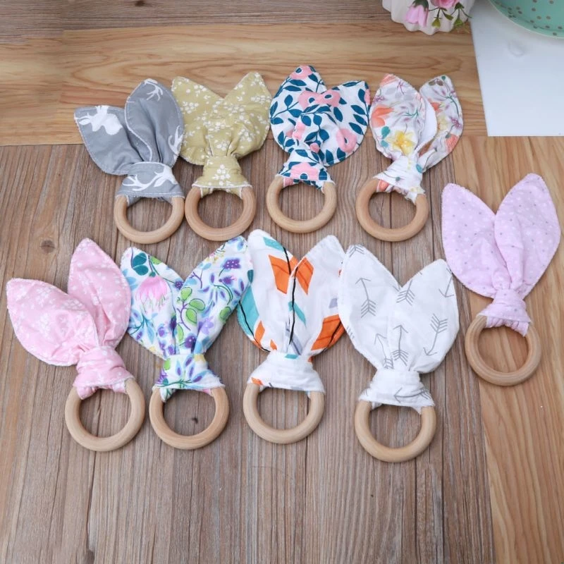 organic wooden teething rings
