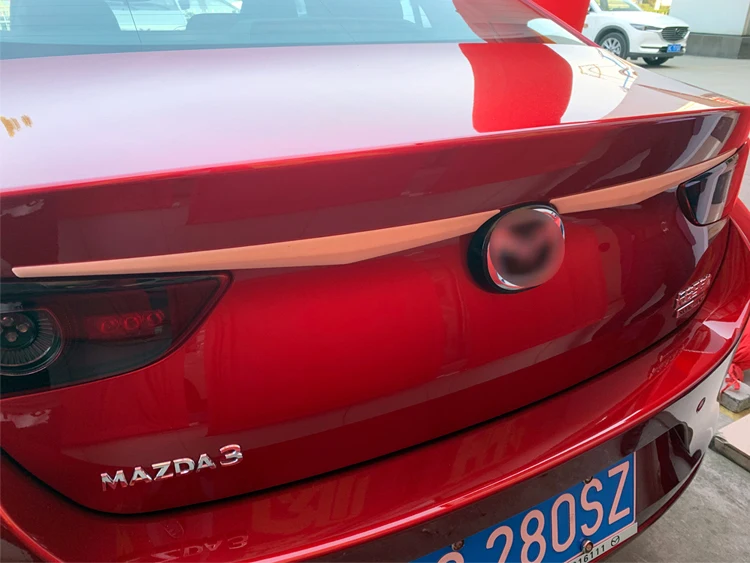 ABS Хромированная Задняя Крышка багажника Накладка багажника для Mazda 3 Аксессуары