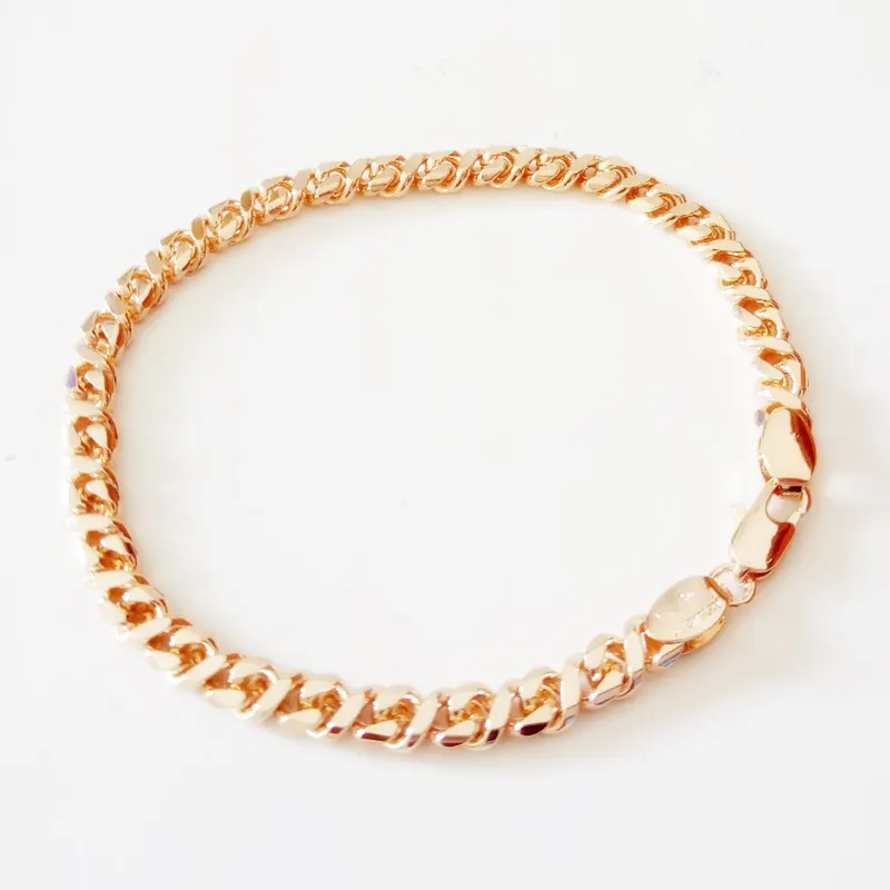 

New Women Bracelet Fashion Jewelry Trendy 21CM Long Bracelets 585 Gold Color Gift