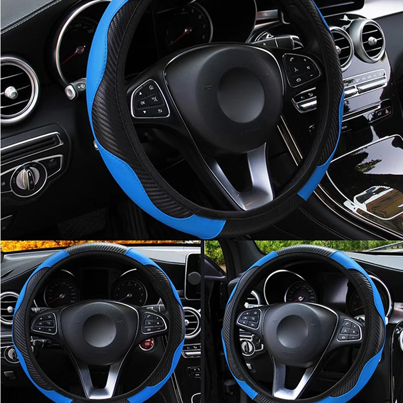 

5 Colors Car Steering Wheel Cover Without Inner Rings Elastic Fashion Grip Accessories