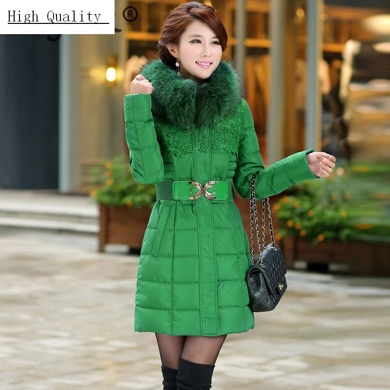 

Winter Coat Women Clothes 2020 Korean Thick Warm 90% Duck Down Jacket Real Raccoon Fur Coat Ladies Long Jacket Hood S1505