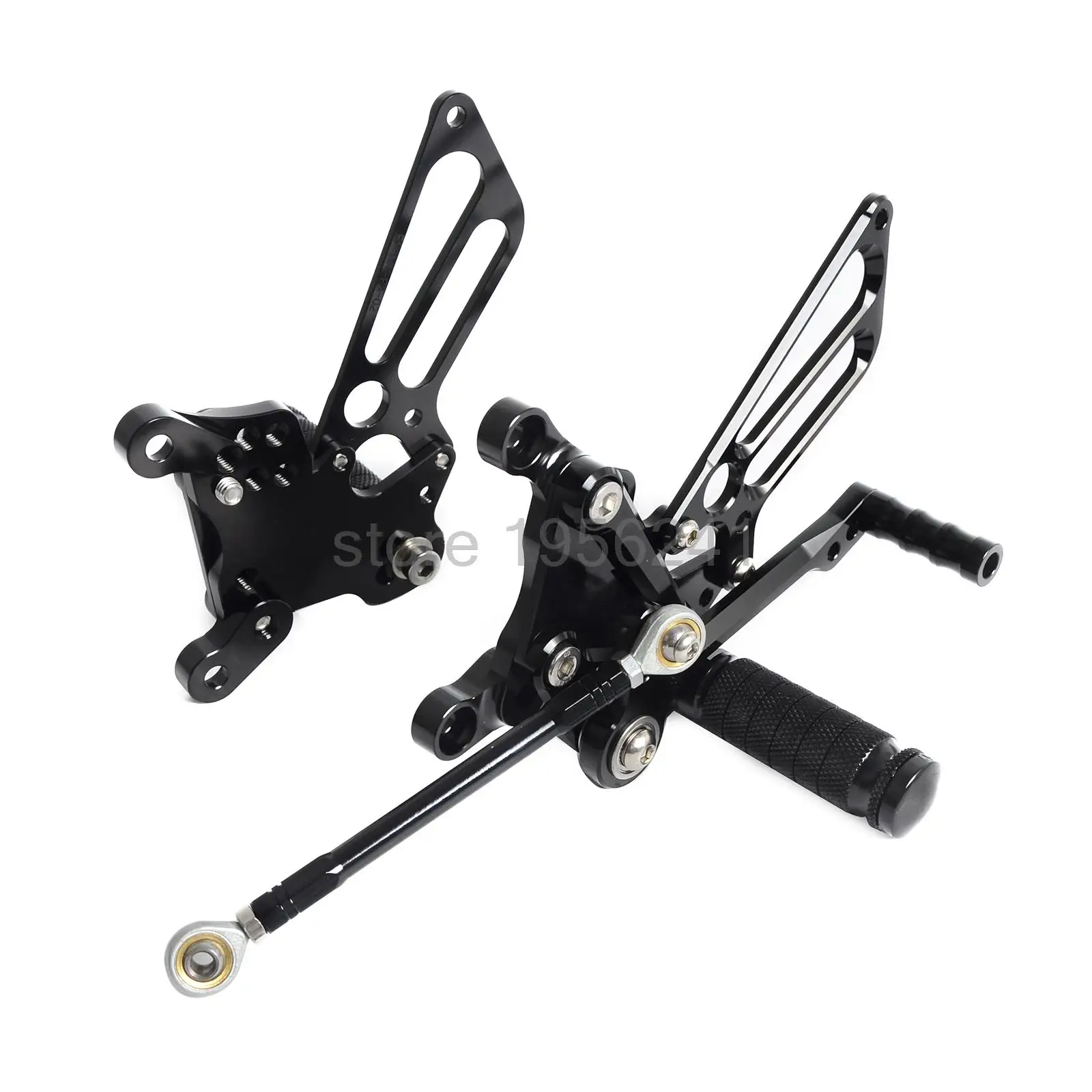 NICECNC Motorcycle Rearset Rear Set Footpegs For MV Agusta F4 Models 1998- Left Right Rearset Shift Rod - Цвет: black