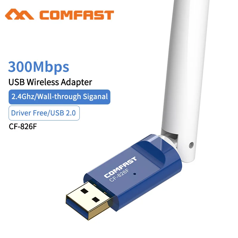 Бесплатный драйвер 802.11n Мини 300 Мбит/с беспроводной USB WiFi адаптер 6dbi антенна WiFi сетевой адаптер WLAN карта для Windows XP/7/8/10