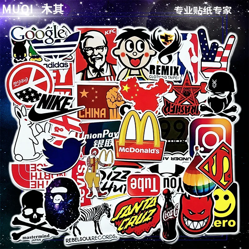 

100 don't repeat personality graffiti skateboard sticker waterproof sunscreen travel laptop guitar stickers