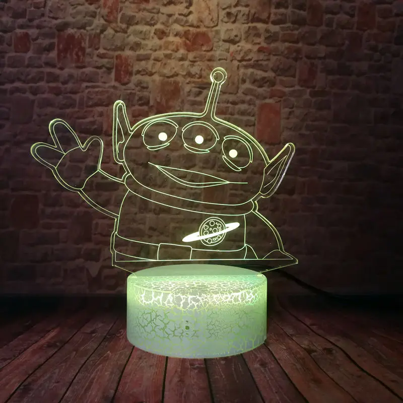 Игрушки Sotry 4 фигурки аниме 3D иллюзия светодиодный детский ночник красочный меняющийся свет инопланетяне игрушечные фигурки из