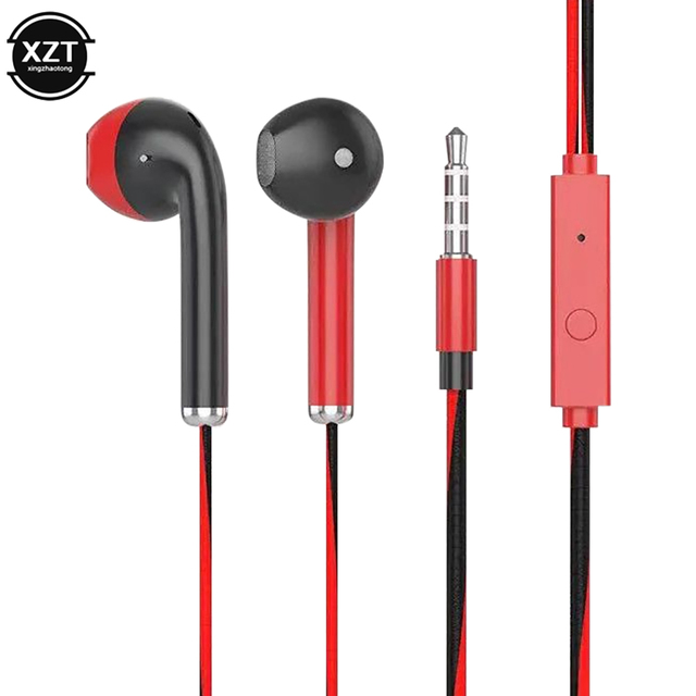 Stereo Earphone 3.5MM IN-Ear Headphone Running Music Game Earphone Noise Cancel For Mobile Phone PC PAD Laptop With Mic
