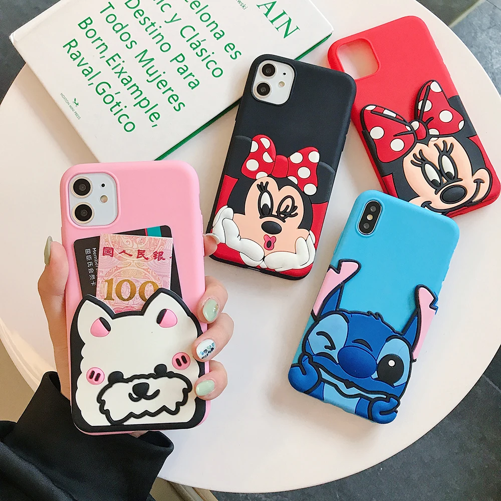 Милый чехол для телефона с Микки и Минни Маус для iPhone 11 11PRO 11PRO MAX 6 6s 7 8PLUS X XS XR XSMAX чехол для телефона