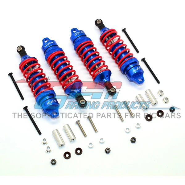 GPM Aluminum Adjustable Spring Damper Set For Traxxas 1/16 Mini E-Revo, Slash, Summit - Red - View #14