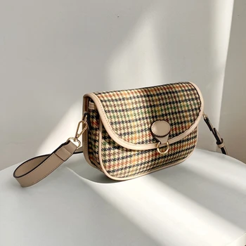 

2020 Vintage Retro Bags Designer Ladies Crossbody Hand Bags Plaid Woman Elegant Small Bolsa Feminina Shoulder Messenger Bags