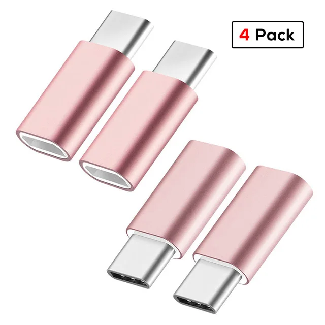 4 Pack Rose Gold SUPTEC 10 пакет usb-адаптер type C штекер для Micro USB Женский OTG адаптер type-C Конвертер Разъем для Macbook samsung S9 S8 - Цвет: 4 Pack Rose Gold