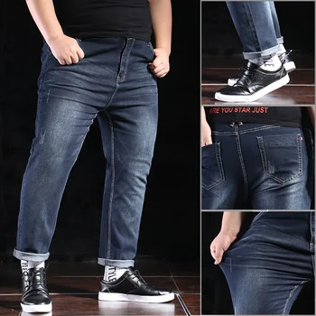 

2020 New cotton Jeans Men High Quality Famous Brand Denim trousers soft mens pants spring jean fashion Large Big size 32-46 48